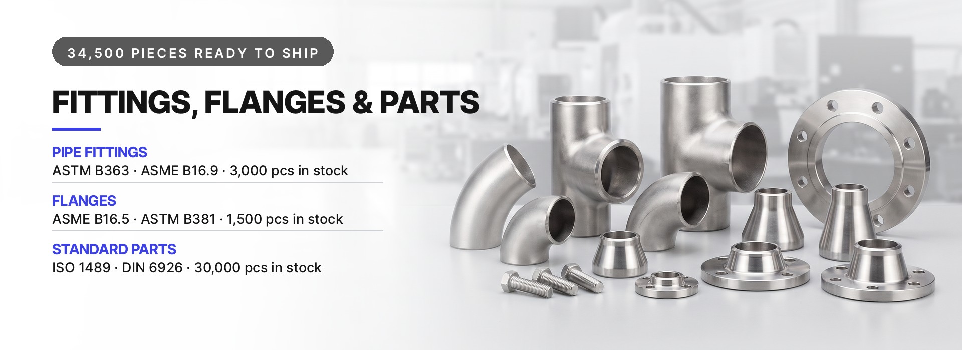 Titanium Fittings, Flanges & Standard Parts In Stock